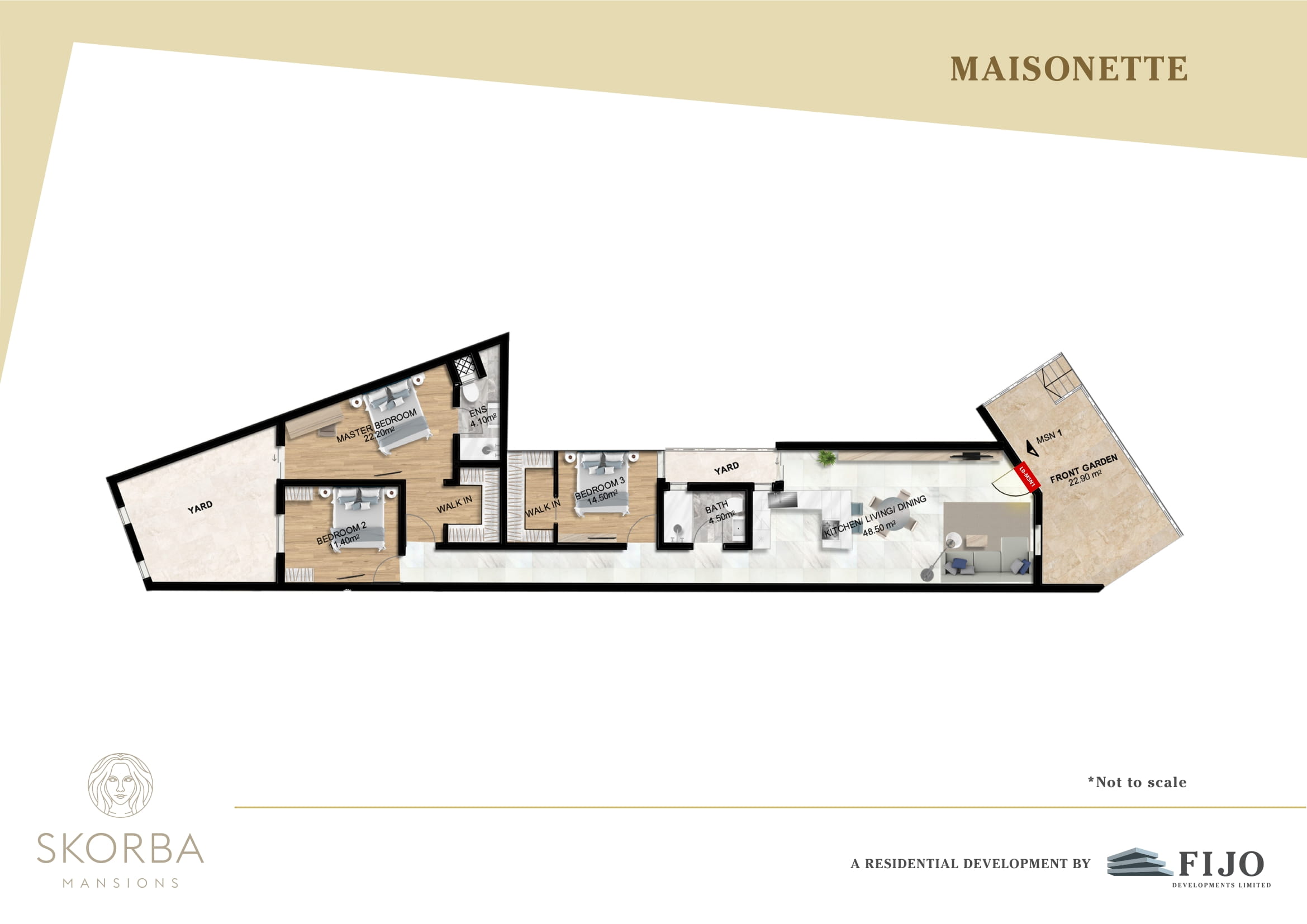 Skorba Mansions Plans LEVEL 0 MAISONETTE 1-1