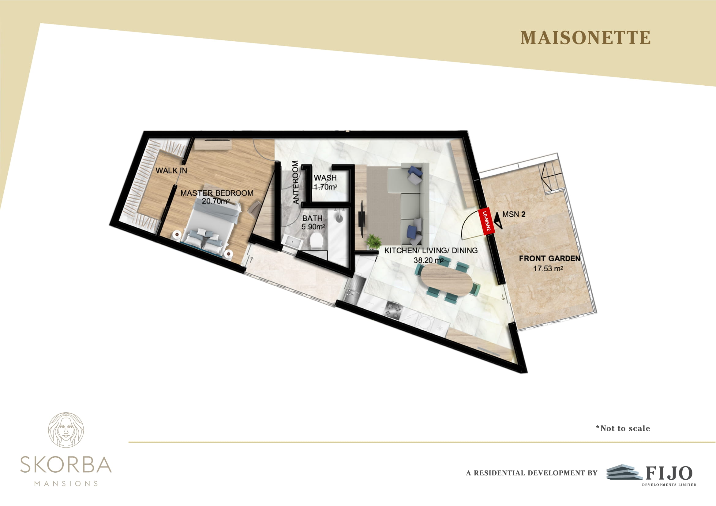 Skorba Mansions Plans LEVEL 0 MAISONETTE 2-1