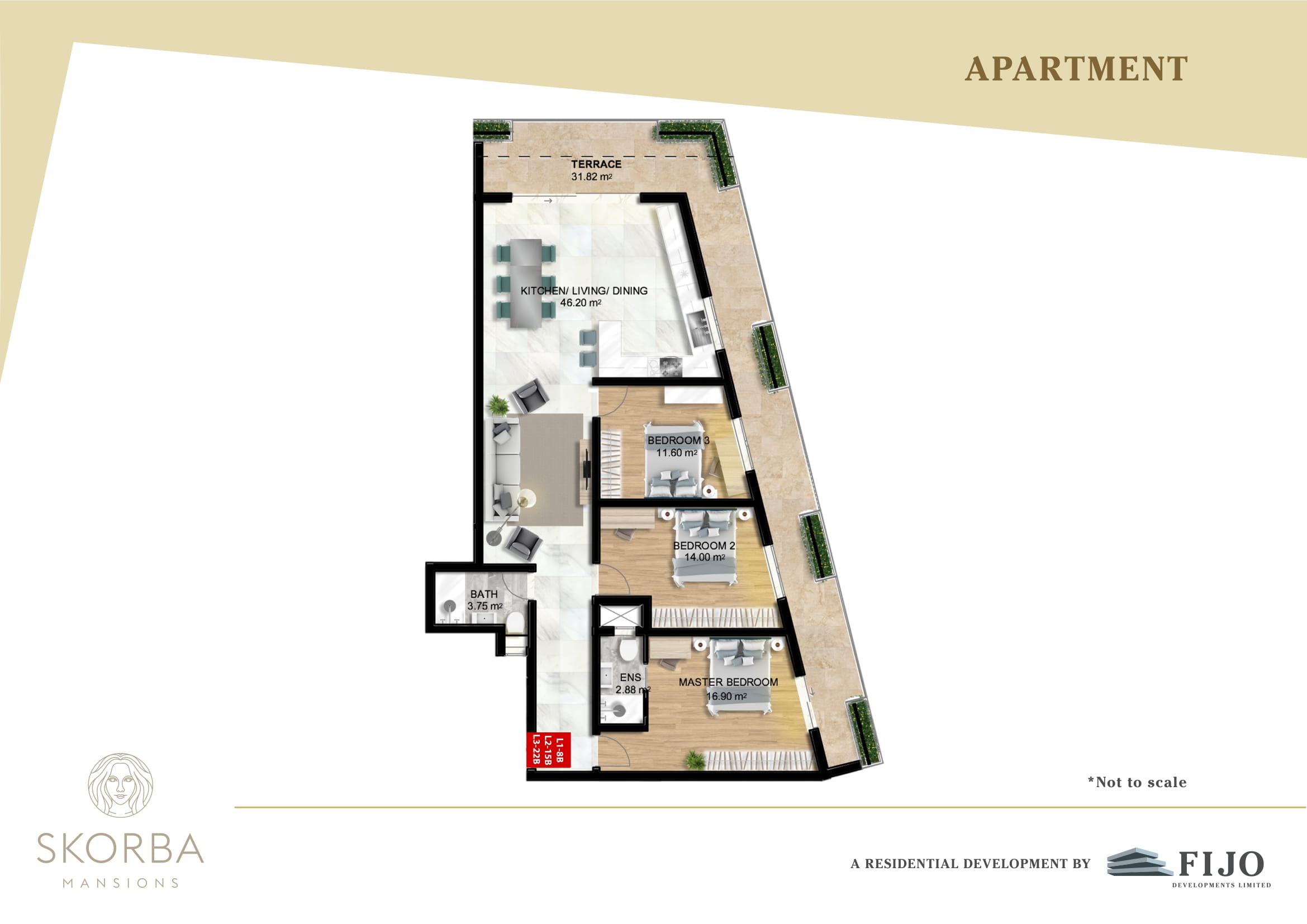 Skorba Mansions Plans LEVEL 1,2,3 APARTMENT 8B-1