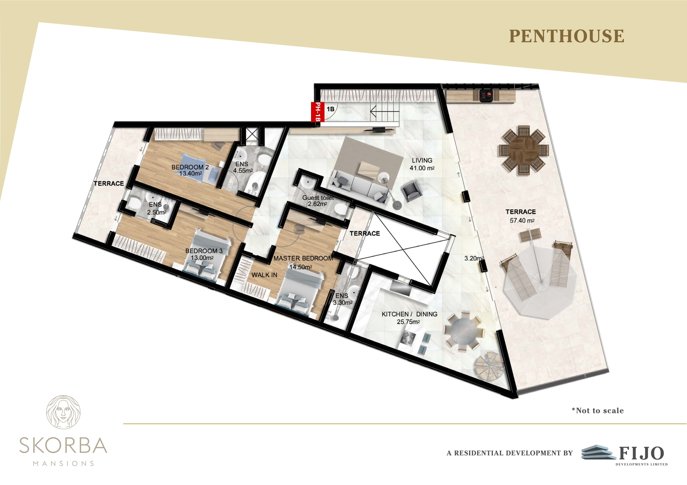 Skorba Mansions new development Plans LEVEL 4 PENTHOUSE 1B-1