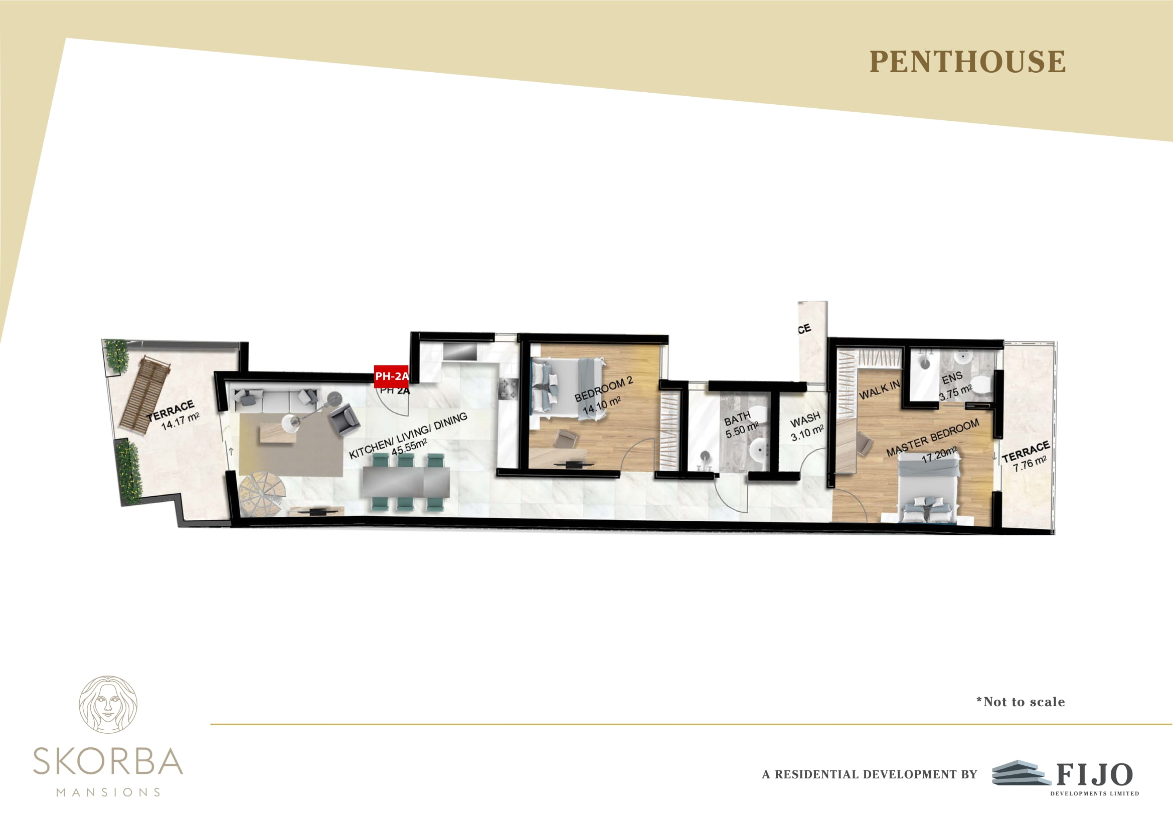 Skorba Mansions new development plans LEVEL 4 PENTHOUSE 2A-1